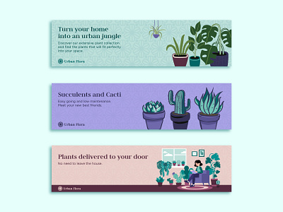 Web banner design for Plant Shop branding project