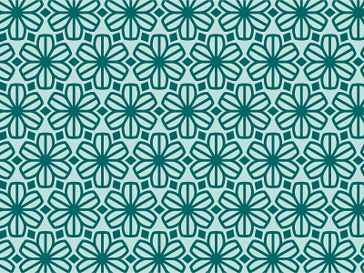 Geometric Pattern branding floral flower geometric green leaves logo plants seamless pattern vector pattern