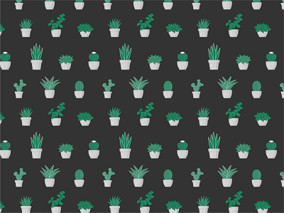 Cacti and Succulents Pattern cacti cactus cute houseplants illustration pattern plant repeating pattern seamless pattern succulents