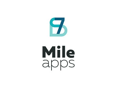 7 Mile blue graphic logo logo design mark seven symbol