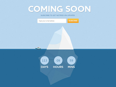 Coming Soon (Free PSD) coming soon counter free freebie page psd subscribe
