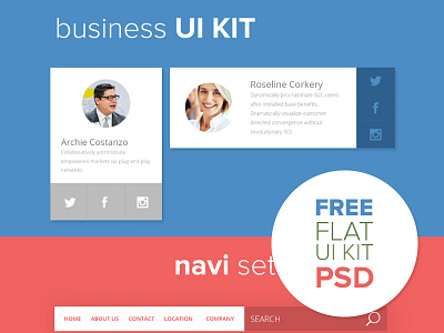 Business UI KIT (Free PSD)