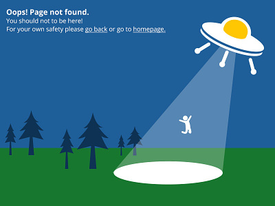 Page Not Found! 404 abduction forest found illustration not page ufo