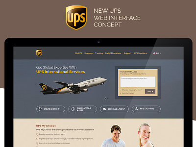 UPS Web Concept cargo interface ui ups ux