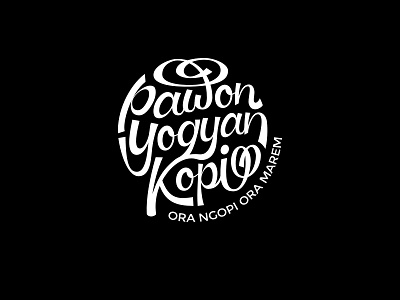 Pawon Yogyan Kopi Logotype branding design hand drawn handlettering handmade illustration letter lettering logo typogaphy typography