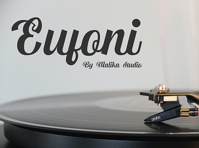 Eufoni Modern Script Typeface album cover modern script typeface music font script font script lettering