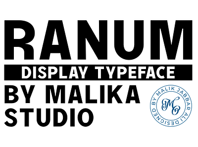 RANUM TYPEFACE badge display type font awesome sans serif signage typeface design vintage