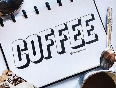 COFFEE Lettering coffee font hand drawn handlettering handmade illustration letter lettering manual typogaphy typography