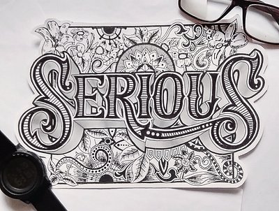 Serious Lettering design hand drawn handlettering handmade illustration letter lettering typography