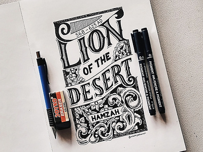 Lion of The Dessert Lettering