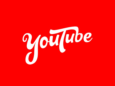 Youtube Logo in Lettering Style branding design hand drawn handlettering handmade illustration lettering logo typogaphy typography youtube