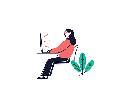 Me Working illustration vector