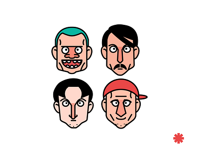 Red Hot Chili Peppers fanart illustration red hot chili peppers vector