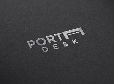 PORTA DESK LOGO app branding design icon illustration logo minimal typography ux vector