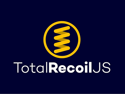 TOTAL RECOIL JS LOGO app branding design icon illustration logo minimal typography ux vector