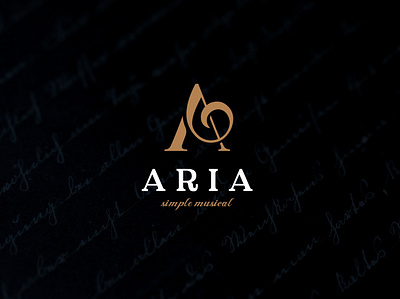 ARIA LOGO branding design icon illustration logo minimal typography