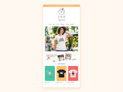 T-Shirt Shop app colorful colors cute design illustration minimal page shop store tshirt web web design website