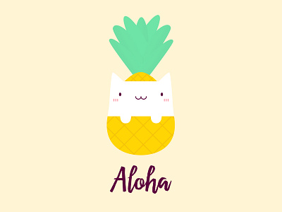 Cute Pineapple Cat T-Shirt