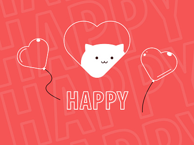 Happy Cat Greeting Card