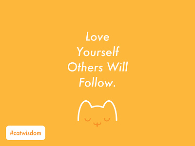 Cat Love Quote beautiful cat cat t shirt creative cute design good vibes happy illustration love orange positive quote simple smiley face wisdom