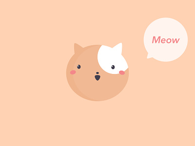 Cat Meows art avenir next cat character chat bubble clean cute design happy illustration joyful kawaii lovely meow pastel positive simple