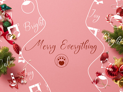 Merry Christmas! bright candy cane celebration cheerful christmas balls christmas card christmas flyer christmas icons christmas tree flat lay happy happy vibes joyful lovely merry everything merry xmas music notes pink positive positive vibes