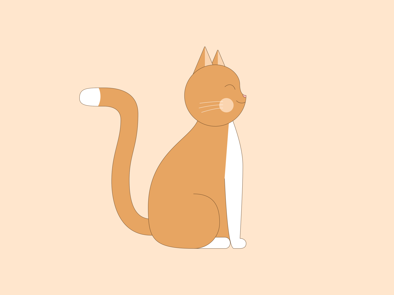 Cute Orange Cat Animal, Paint, Illustration, Anime PNG Transparent Clipart  Image and PSD File for Free Download