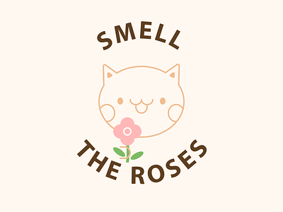 Summer Cat Smell the Roses 🌹