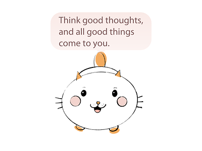 Beautiful Cute Cat Art cat cats character creative cute cute art digital sketching happy illustration inspiration kawaii law of attraction lovely mindset motivation original positive procreate quote the secret