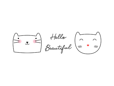 Hello Dribbble! cat cats cute cute art cute cat funny character funny illustration kawaii kawaii art lovely t shirt