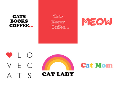 Cat T-shirts cat cat lady cat lover cat lovers cat mom cat t shirt cat t shirts cats colorful colourful cooper black fun love cats meow playful playful logo rainbow typogaphy