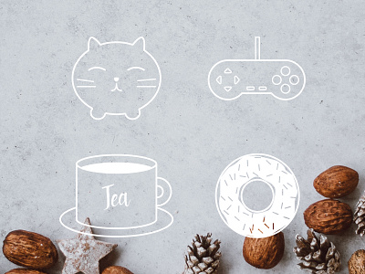 My Favorite Things cat cat t shirt cat t shirt store cats christmas clean cup of tea cute cute cat donut game games icons joystick kawaii lovely tea