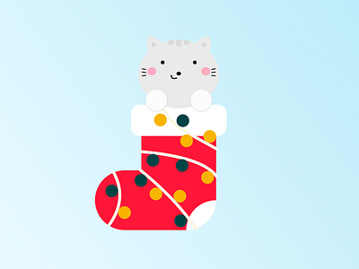 Download Christmas Cat Designs Themes Templates And Downloadable Graphic Elements On Dribbble PSD Mockup Templates