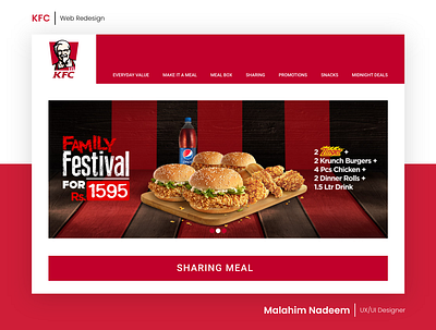 KFC Redesign adobe xd branding design minimal ui ui design ux web web design website