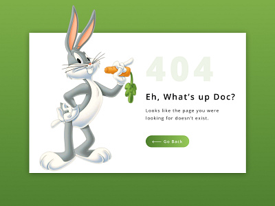404 404 404 page 404page bugs bunny bunny concept daily ui dailyui dailyuichallenge design error message error page looney tunes missing notfound page page design page layout page not found website