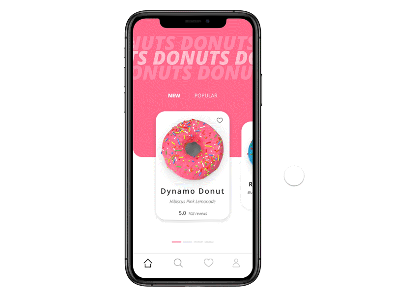 Donuts UI Animation animation animation design app concept design design app donuts interaction animation interaction design interface invision invision studio invisionapp invisionstudio mobile responsive design store app ui uiux ux