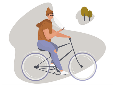 Guy is riding bicycle bicycle bike body cycling design fitness flat illustration sport vector illustration webdesign