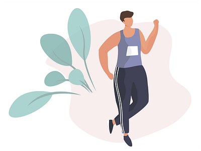 Sport jogging marathon fitness illustration jogging marathon run running sport vector illustration webdesign