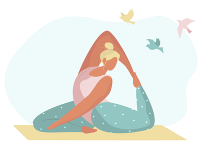 Yoga pose body design exercise fitness flat graphic gymnastic illustration lotus relax stretching vector illustration webdesign yoga