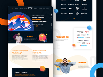 Influencer Marketing Web design brands landing page influecermarketing influencer landing page landingpage marketing agency product design uiuxdesign uxdesign websitedesign