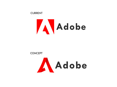 Adobe - Logo Redesign adobe concept current logo redesign