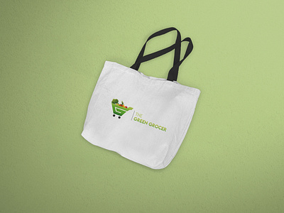 The Green Grocer - Carry bag adobe branding illustration logo