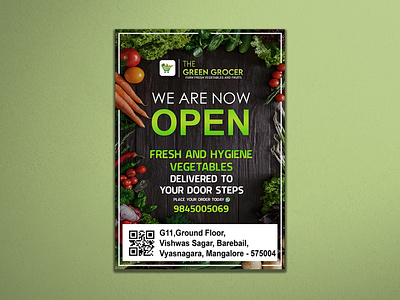 The Green Grocer - Poster branding logo poster