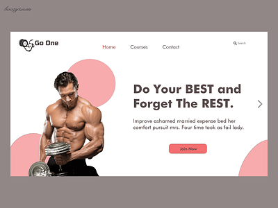 bR Fitness Landing Page Website design fitness flat gym minimal ui ux web webdesign website