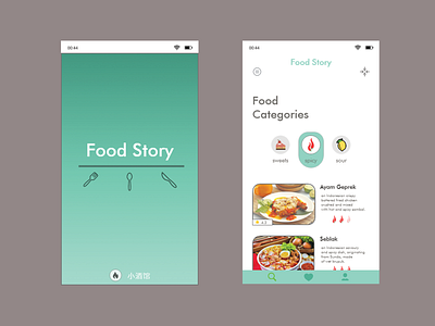 Food Geek App Design app design design flat minimal ui web design