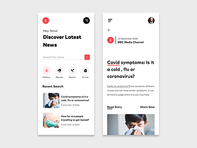 News App Inspiration Design