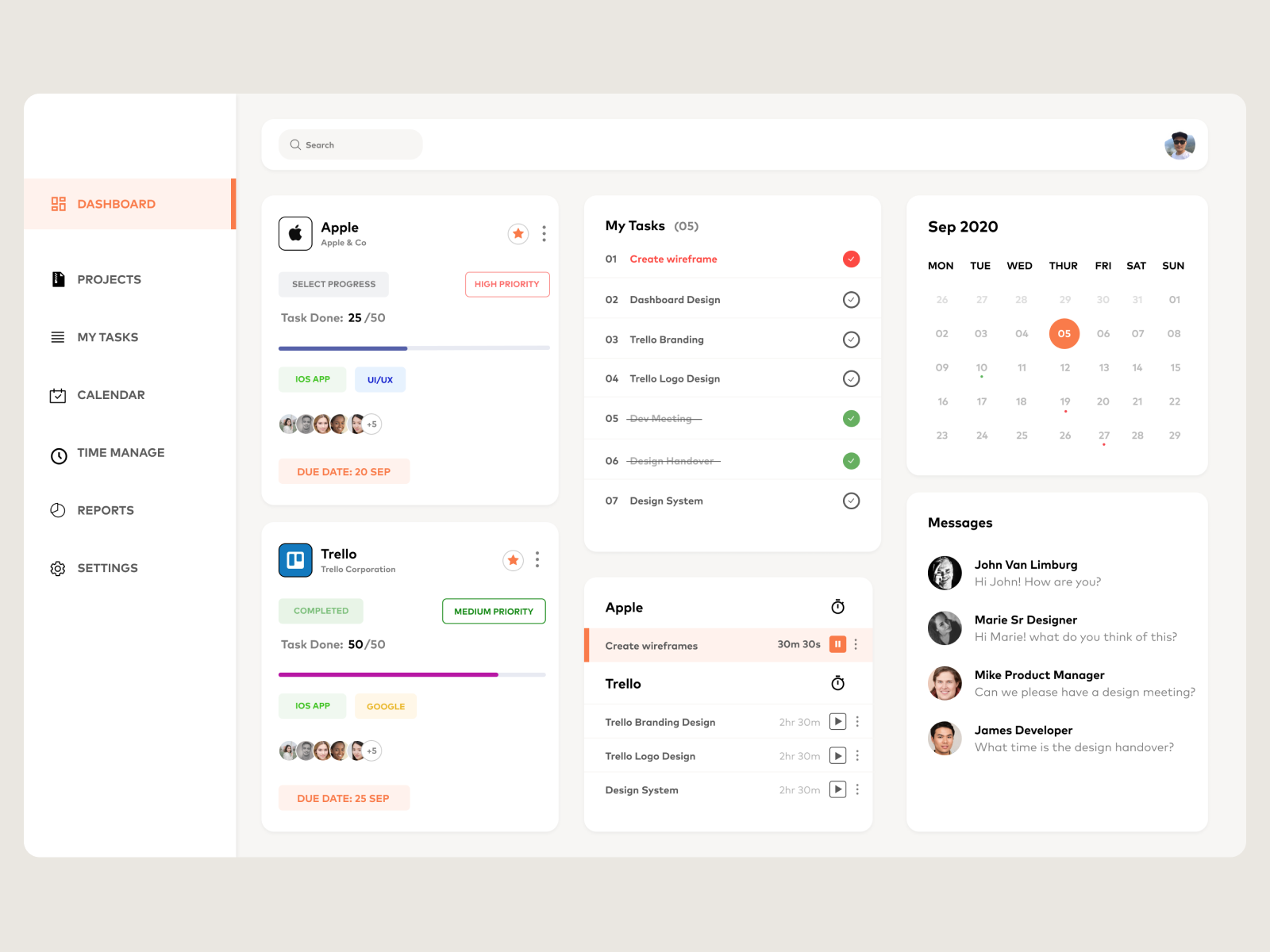 Task Management Dashboard Inspiration by Mina on Dribbble