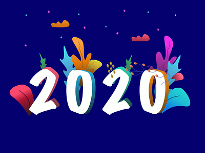 Happy New Year 2020 - Poster Design 2020 2020 trend animation branding celebration colourful design illustration illustrator newyear newyearseve poster sketch sketchapp sketches vector