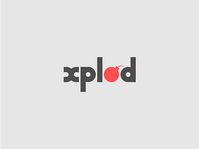 Xplod Logo bomb branding design illustration illustrator logo minimal minimalist minimalist logo mobile modern typography vector