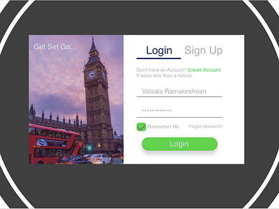 Travel Website Login branding ui ux web